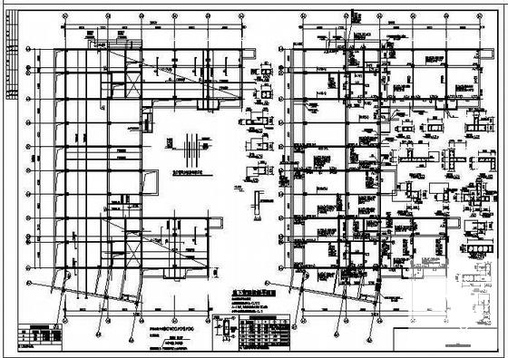 带夹层框剪结构住宅楼结构CAD施工图纸（梁板式筏形基础）(现浇钢筋混凝土) - 3