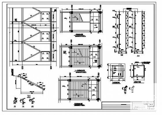 鞋业4层框架厂房结构CAD施工图纸(现浇钢筋混凝土) - 4
