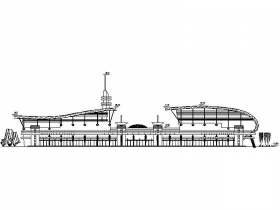 综合客运站建筑设计CAD施工图纸(平面图) - 2