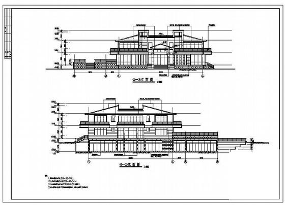 休闲别墅建筑结构CAD施工图纸 - 2