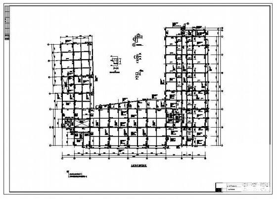 6层框架科研楼结构CAD施工图纸 - 1