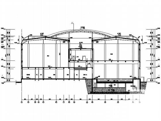 4层现代风格文体馆建筑施工CAD图纸（面积约4300平米） - 1