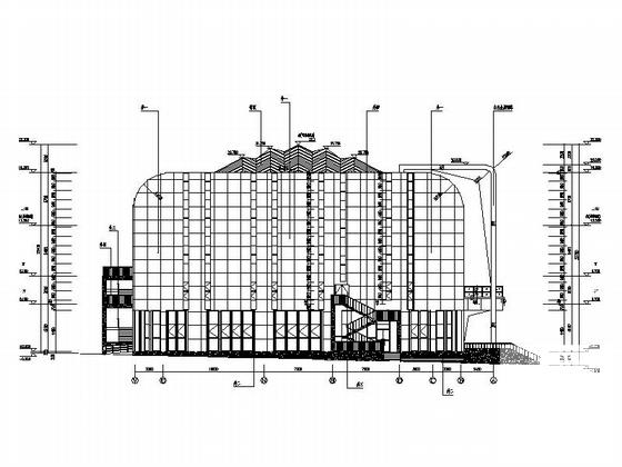 4层现代风格文体馆建筑施工CAD图纸（面积约4300平米） - 4