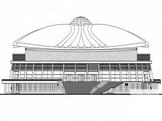 会城市大型体育馆建筑施工CAD图纸(平面布置图) - 1