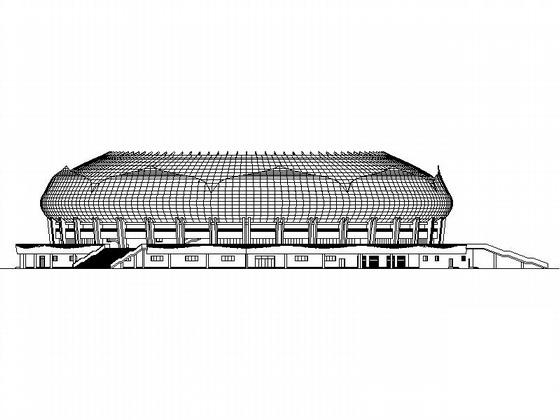 4层体育馆建筑施工CAD图纸(卫生间详图) - 1