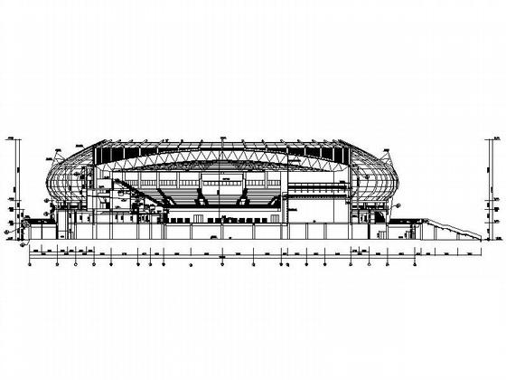 4层体育馆建筑施工CAD图纸(卫生间详图) - 2