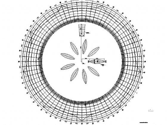 4层体育馆建筑施工CAD图纸(卫生间详图) - 5