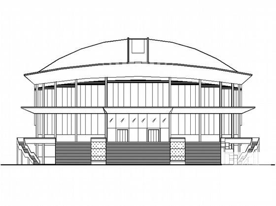 3层框架结构体育馆建筑施工CAD图纸 - 1