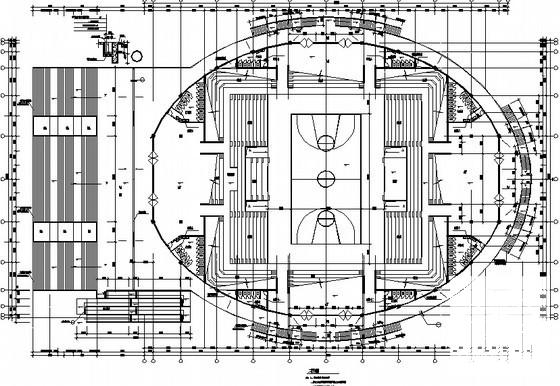 3层框架结构体育馆建筑施工CAD图纸 - 3