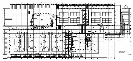 大学2层体育馆建筑CAD施工图纸 - 3