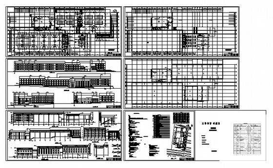 大学2层体育馆建筑CAD施工图纸 - 4