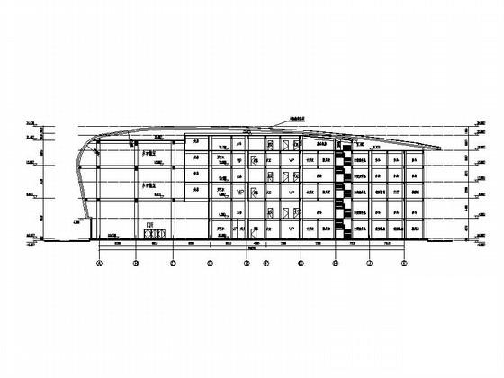 6层现代风格体育馆建筑CAD施工图纸 - 2