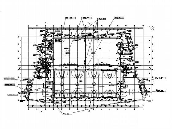 6层现代风格体育馆建筑CAD施工图纸 - 3