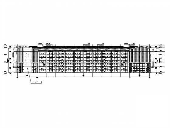 6层现代风格体育馆建筑CAD施工图纸 - 4