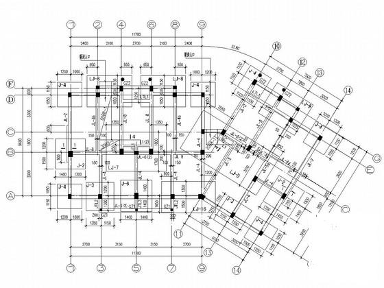 5层框架结构住宅楼结构CAD施工图纸（独立基础） - 2