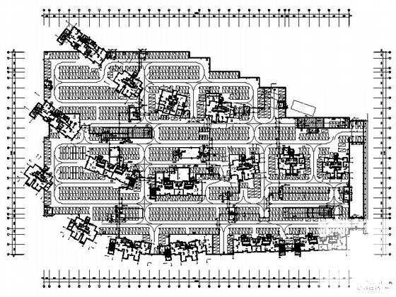 住宅区地下车库建筑CAD施工图纸(楼梯平面图) - 3