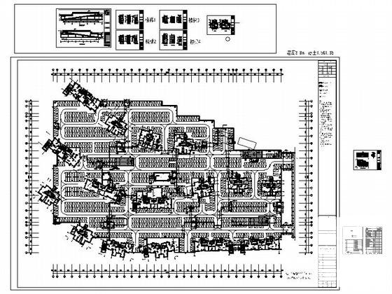 住宅区地下车库建筑CAD施工图纸(楼梯平面图) - 4