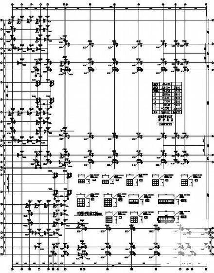 7度抗震框架中学教学楼结构CAD施工图纸（5层桩基础） - 2