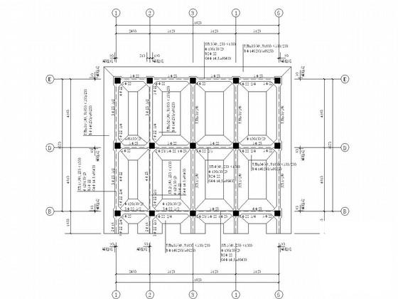 6层框架剪力墙结构商住楼结构CAD施工图纸（条形基础） - 1