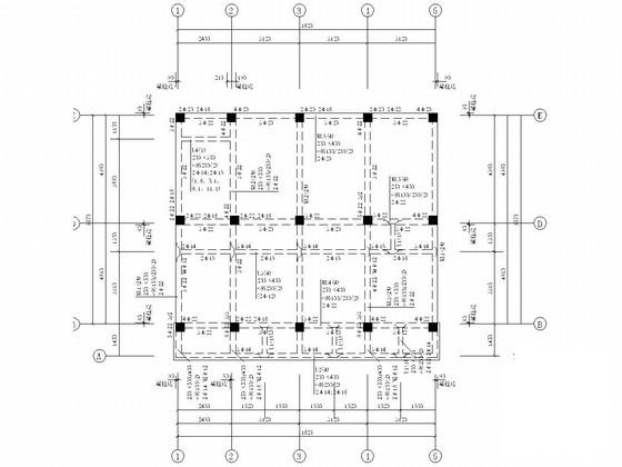 6层框架剪力墙结构商住楼结构CAD施工图纸（条形基础） - 3