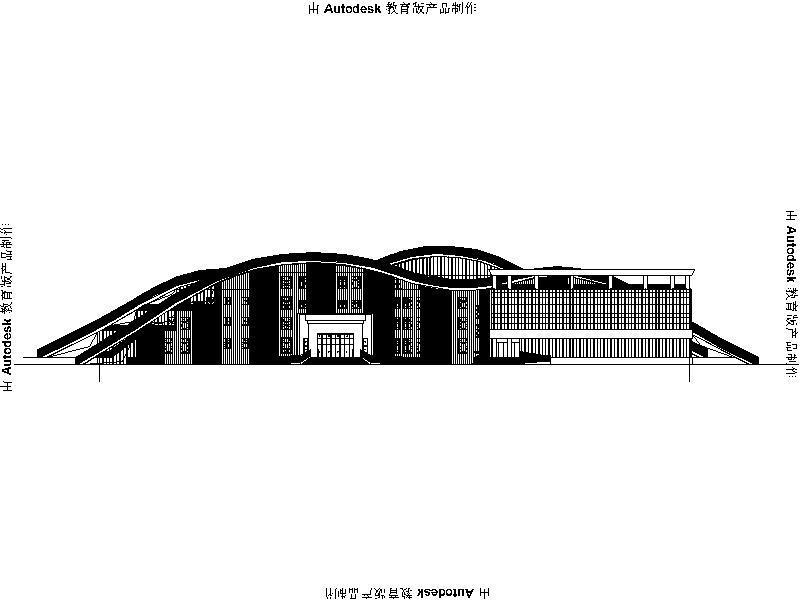 4层现代风格体育健身中心建筑施工CAD图纸精(钢筋混凝土结构) - 1