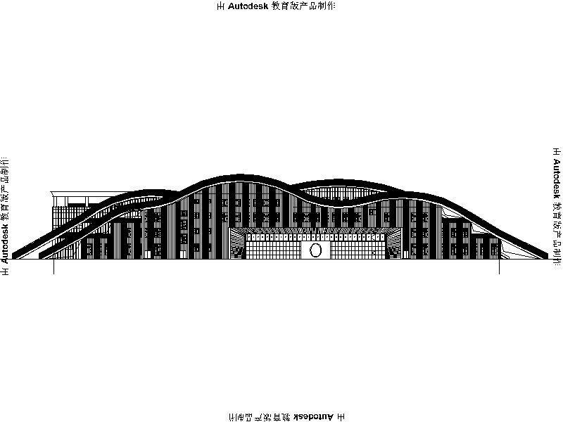 4层现代风格体育健身中心建筑施工CAD图纸精(钢筋混凝土结构) - 2