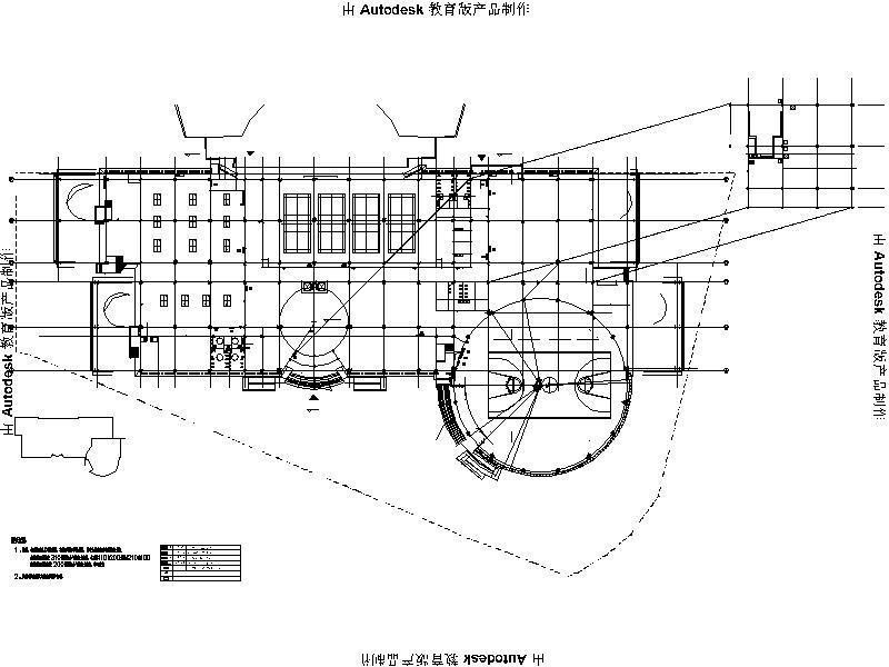 4层现代风格体育健身中心建筑施工CAD图纸精(钢筋混凝土结构) - 4