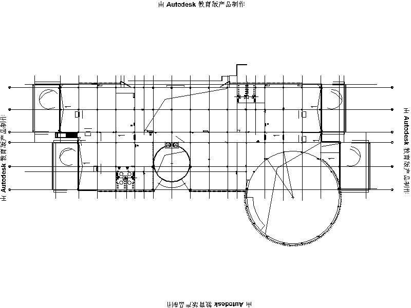 4层现代风格体育健身中心建筑施工CAD图纸精(钢筋混凝土结构) - 5