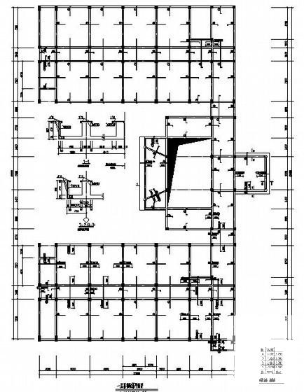 框架结构小学结构CAD施工图纸（4层载体桩） - 1