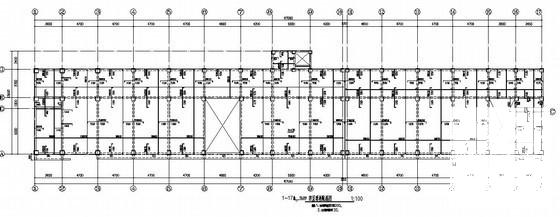 5层框架结构教学楼及风雨操场结构CAD施工图纸（桩基础） - 1