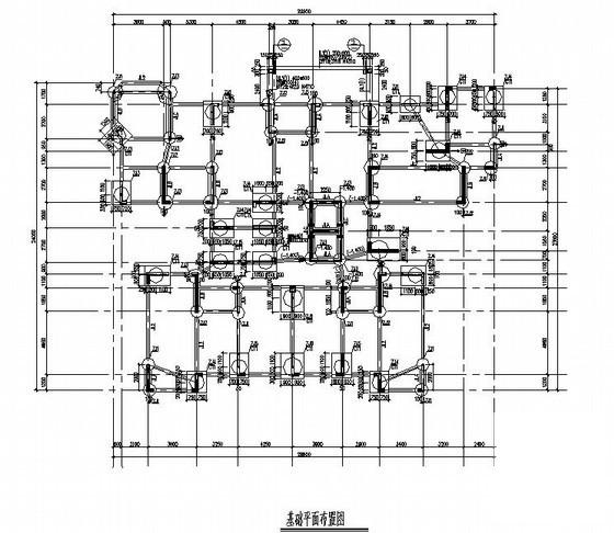 18层桩基础剪力墙结构住宅楼结构CAD施工图纸(平面布置图) - 2