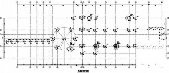 框架结构活动中心结构CAD施工图纸（5层独立基础）(平面布置图) - 2