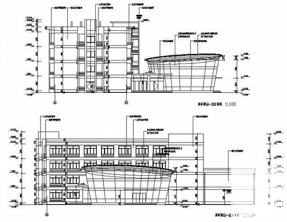 4层框架结构商务楼建筑结构CAD施工图纸 - 4