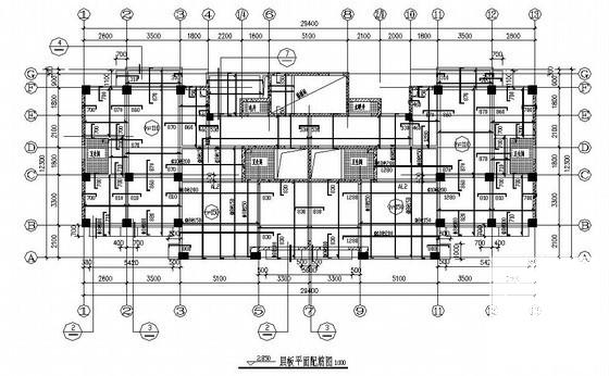 框剪结构住宅楼结构CAD施工图纸（18层筏板基础） - 2