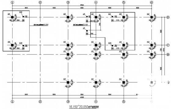 框架结构综合楼结构CAD施工图纸（5层桩基础） - 2