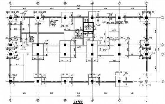 框架结构综合楼结构CAD施工图纸（5层桩基础） - 3