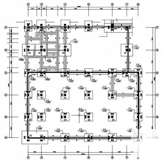 地质局16层综合楼建筑结构CAD施工图纸（条形基础独立基础） - 1