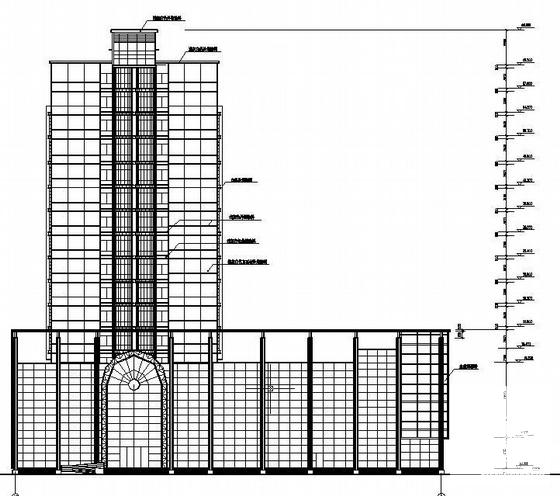 地质局16层综合楼建筑结构CAD施工图纸（条形基础独立基础） - 4