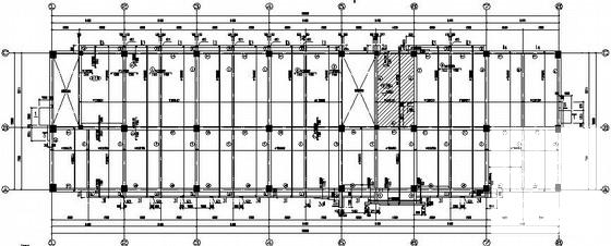 4层框架结构办公楼结构CAD施工图纸（筏型基础） - 2