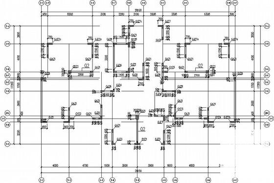 7度区剪力墙住宅结构CAD施工图纸（筏形基础）(边缘构件配筋) - 2