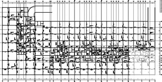 框架剪力墙地下室人防结构CAD施工图纸（7度抗震）(梁平法配筋图) - 1