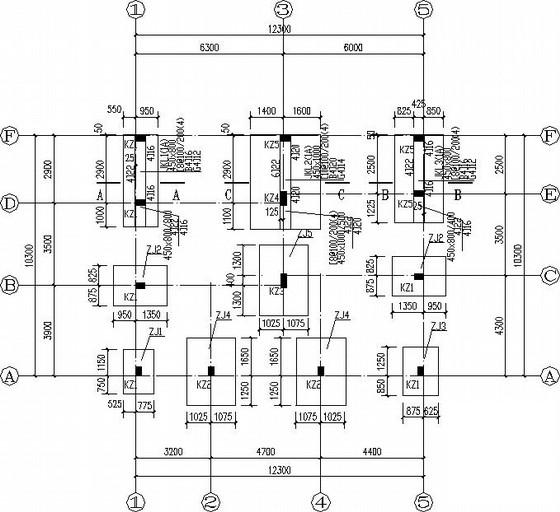 3层独立基础自建小户型住宅楼结构CAD施工图纸 - 1