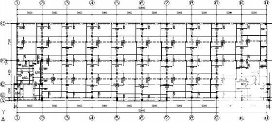 多层框架中学教学楼结构CAD施工图纸(基础平面图) - 2