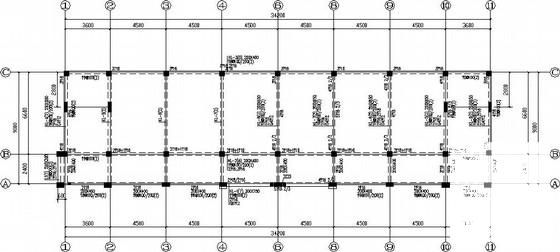 学校综合用房框架结构CAD施工图纸（7度抗震） - 1
