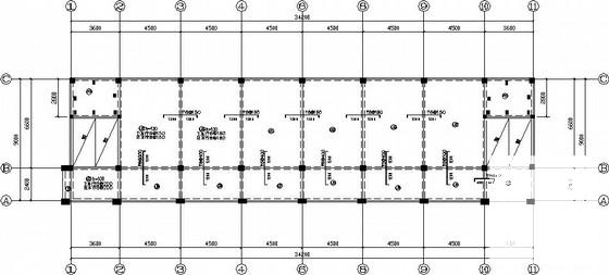 学校综合用房框架结构CAD施工图纸（7度抗震） - 2