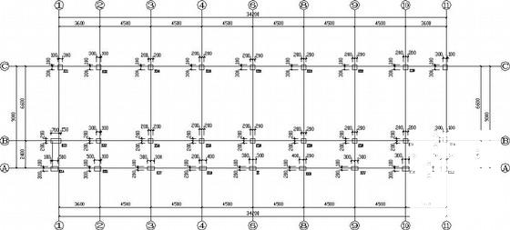 学校综合用房框架结构CAD施工图纸（7度抗震） - 3