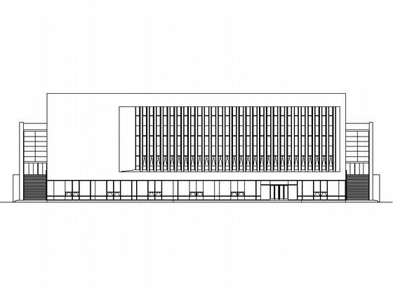 大学4层体育馆建筑CAD施工图纸(结构平面图) - 1
