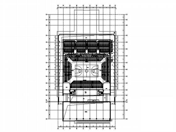 大学4层体育馆建筑CAD施工图纸(结构平面图) - 4