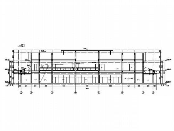 2层江南风格客运中心建筑施工CAD图纸（效果图纸） - 1