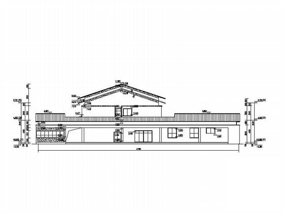 2层江南风格客运中心建筑施工CAD图纸（效果图纸） - 4